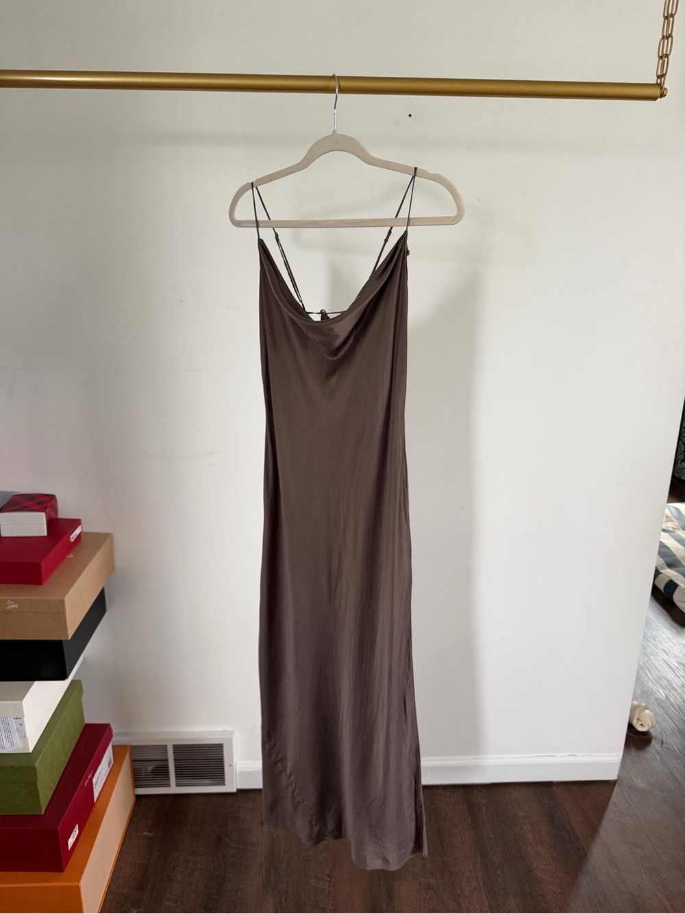 Victoria secret Dress in Taupe with Cowl Neck
